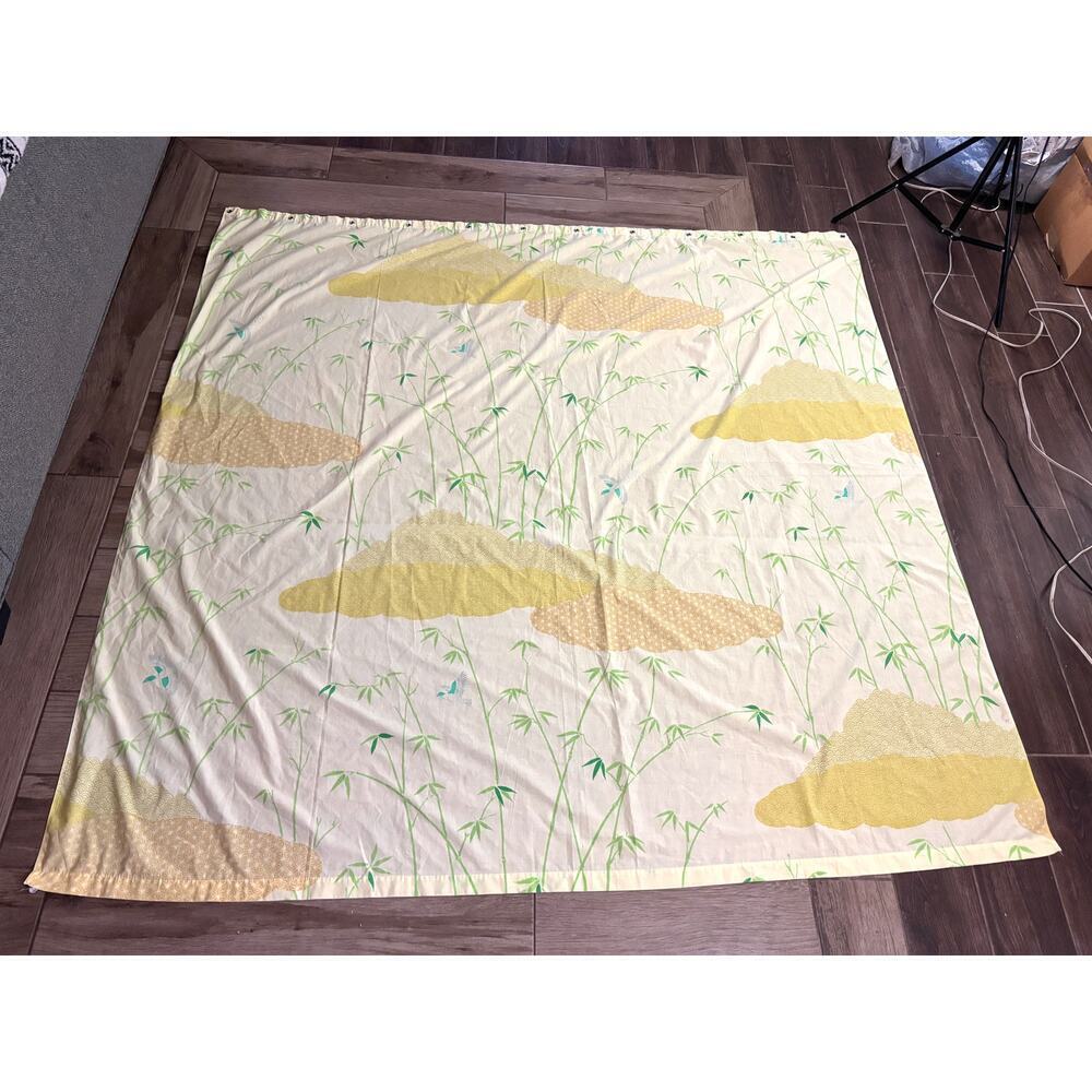 VTG West Point Pepperell Shower Curtain Asian Inspired Birds Bamboo 69"x72"